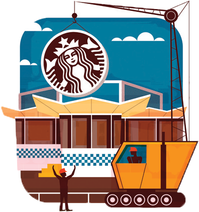 Illustration By Scotty Reifsnyder - Starbucks (398x424)