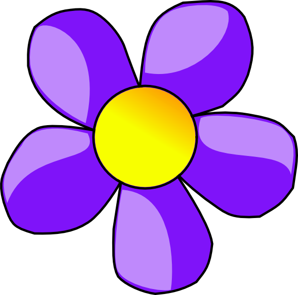 Flower Clip Art - Clip Art Flowers Purple (600x594)