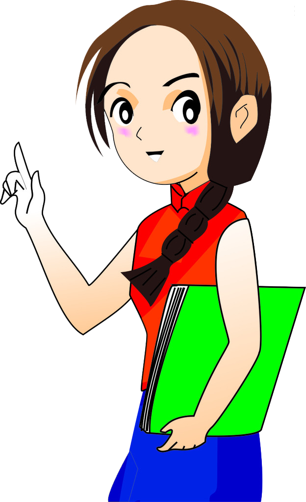 Hand Painted Female Teacher - Hand Painted Female Teacher (624x1024)