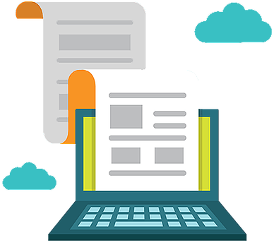 Content Writing Services - Media Publication Vector (436x437)