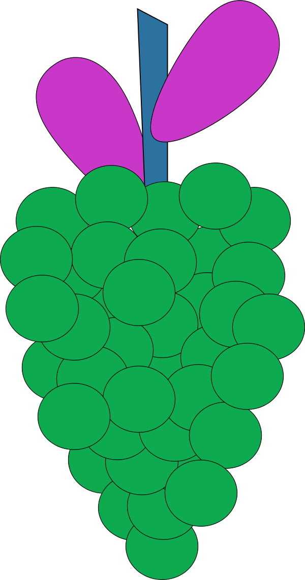 Vector Clip Art - Cartoon Grape Vine (600x1142)