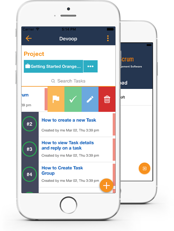 The Orangescrum Mobile Ap - Iphone (558x741)