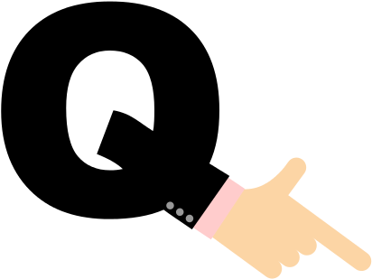 Q Letter Hand - Index Finger (550x550)