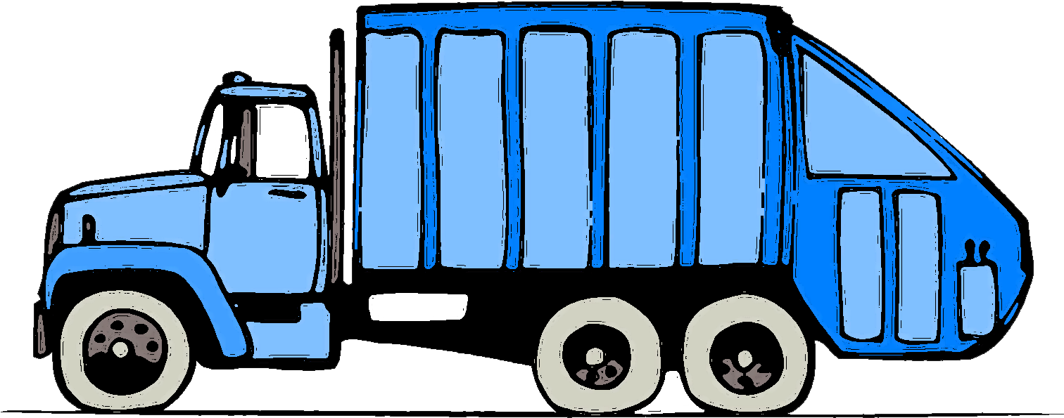 Pretty Garbage Truck Clipart - Birthday (1546x659)