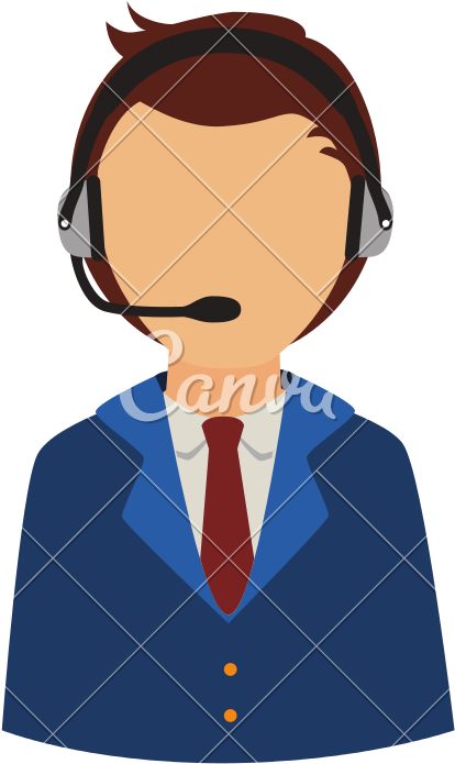 Person Operator Headset Service Assistant Support Icon - Illustration (800x800)