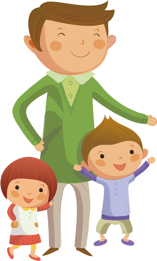 Child Father Cartoon Illustration - Tarjetas De Invitacion A La Escuela Dominical (700x1000)