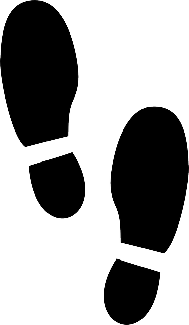 Footprints, Men, Prints, Shoes, Silhouette, Male, Heels - Shoe Print Clipart (374x640)