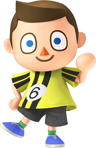 Villager Boy 2 - Super Smash Bros Yellow Villager (318x488)