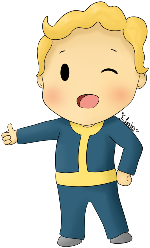 Chibi Vault Boy By Eloska - Fallout Chibi Png (600x950)