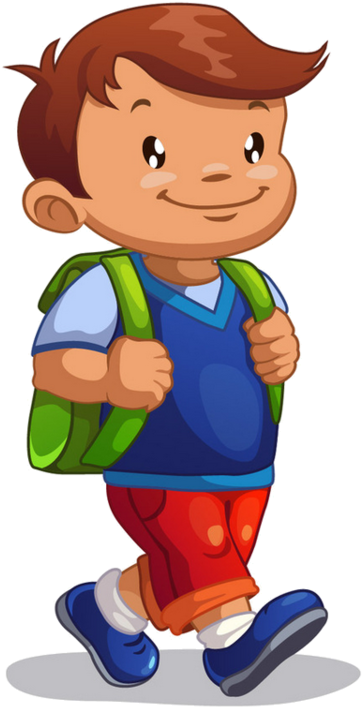 Personnages, Illustration, Individu, Personne, Gens - Boy Walking In School (596x800)