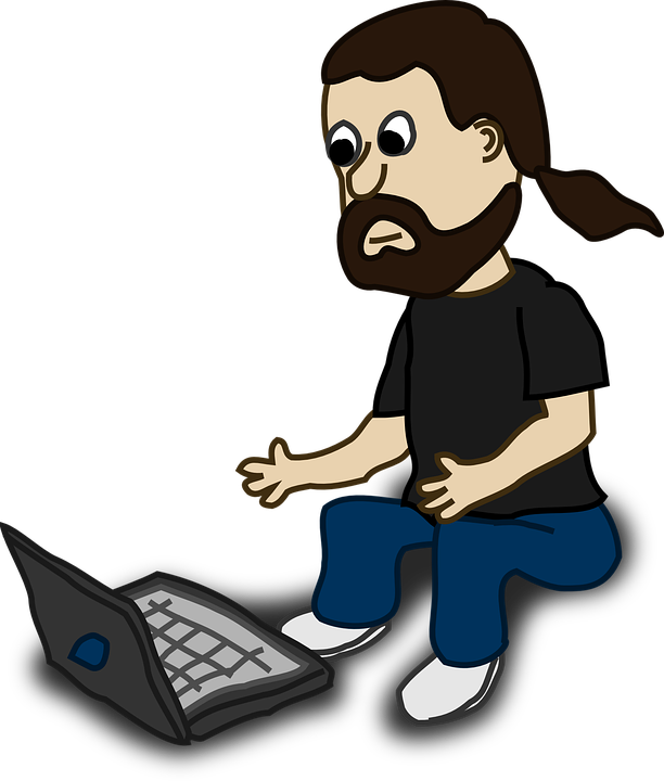 People Sitting Cliparts 20, Buy Clip Art - Man On Laptop Cartoon (612x720)
