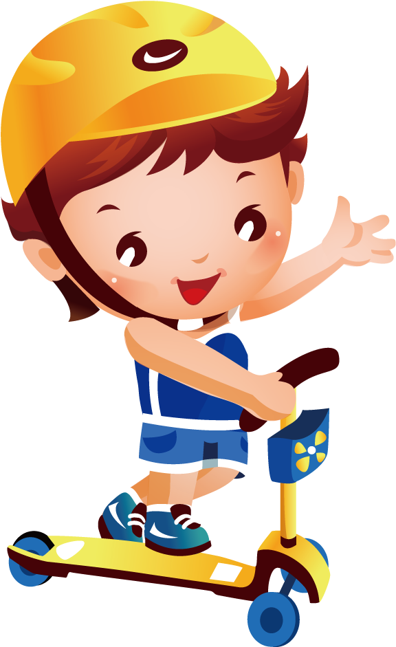Kick Scooter Child Clip Art - Kick Scooter Child Clip Art (700x1000)