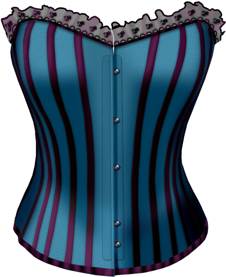 Illustration Fashion, Papo, Corsets, Clip Art, Bustiers, - Corset (485x624)