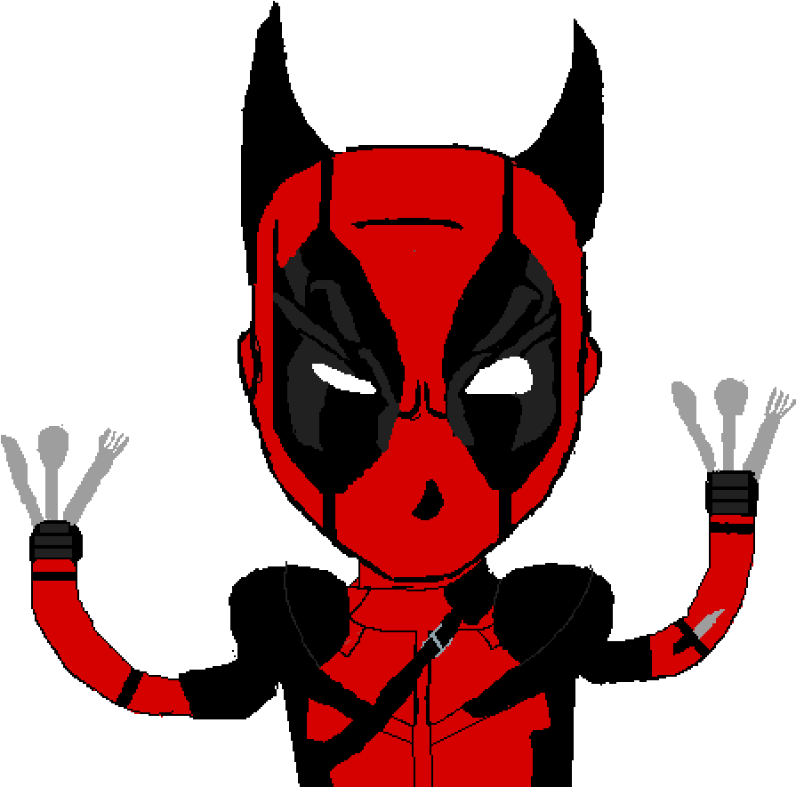 Deadpool Wolverine=this - Cartoon (1000x1000)