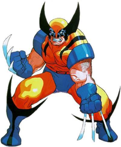 Wolverine Png Render By Mrvideo-vidman - X Men Vs Street Fighter Character (424x500)