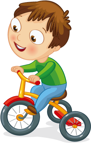 Motorized Tricycle Bicycle Clip Art - Ride Tricycle Clipart (500x500)