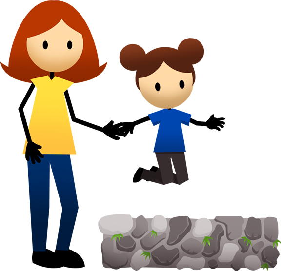 Toddler Jumping - Cartoon (880x560)