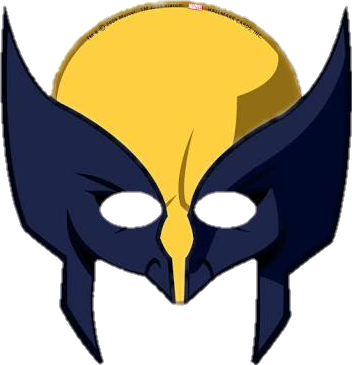 Hero Superhero Wolverine Mask Half Face - Wolverine Masks (352x365)