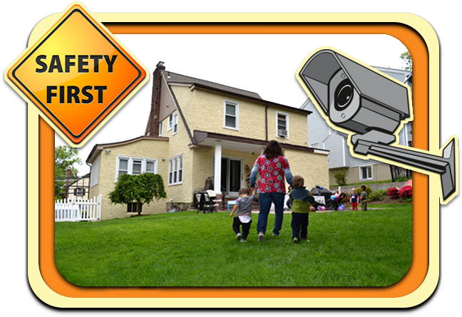 Safe & Secure Premises Save & Secure Isabel's Daycare - Security Camera Clip Art (666x469)