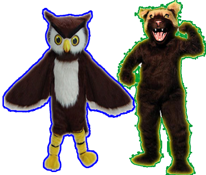 Springlake-earth High School - Owl Professional Mascot Costume (418x355)