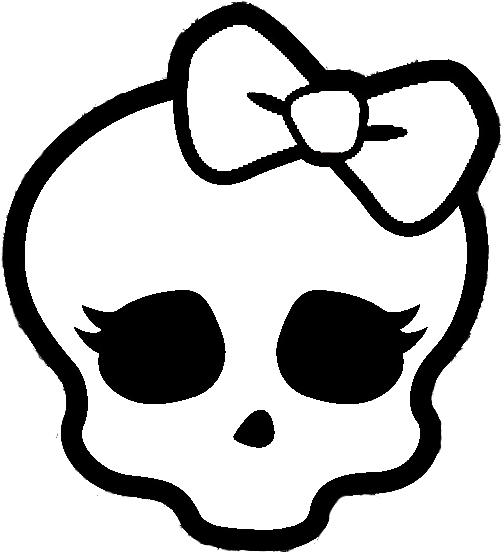 Simple Skullete Base By Pinkyteresa - Monster High Coloring (504x560)