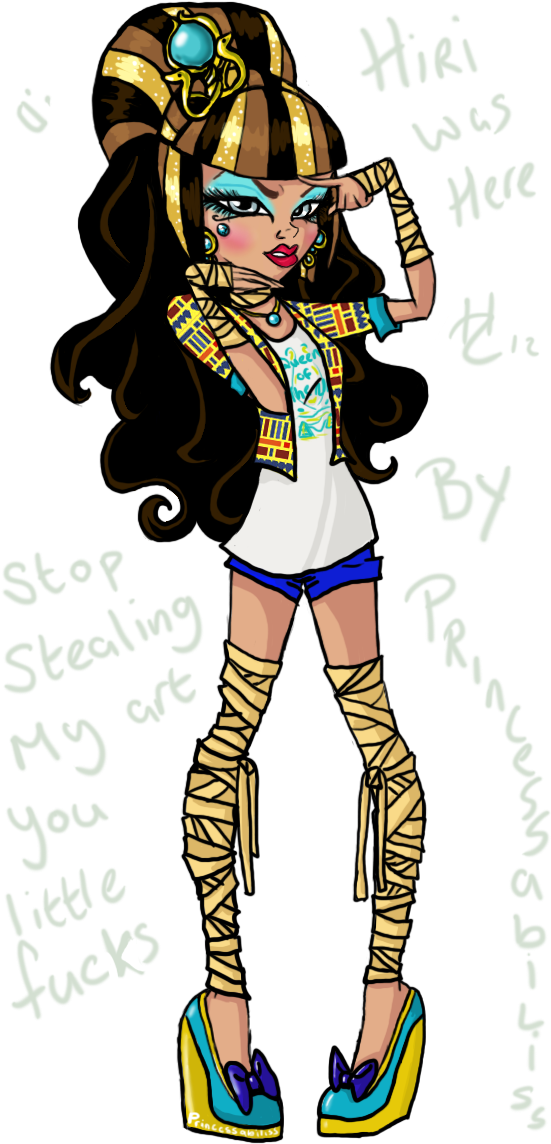 Vintage Clip Art - Monster High Cleo Deviantart (607x1177)