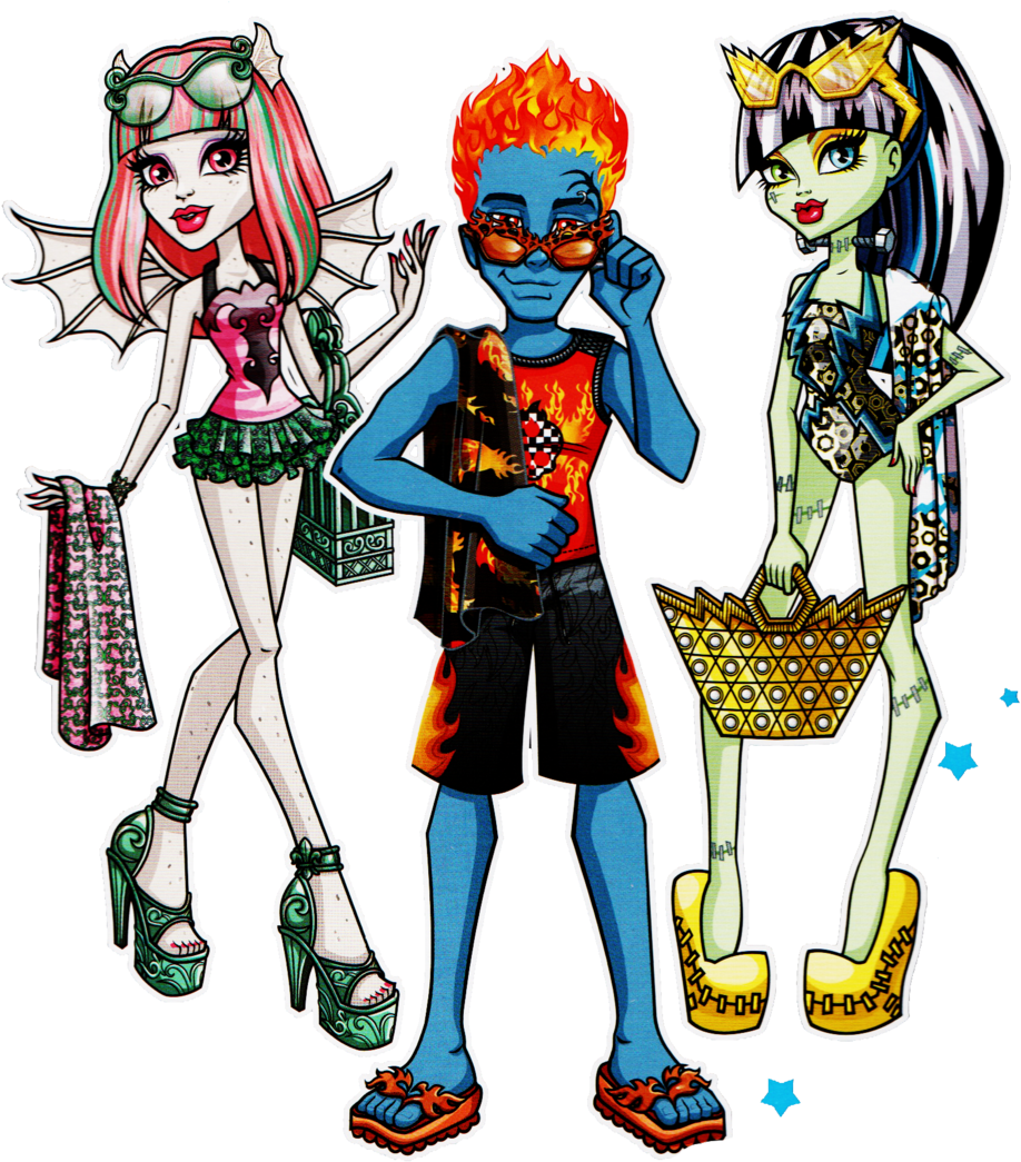 Swim Class Wave 2 Box Scan By Shaibrooklyn - Monster High 'monster Break' Beach Towel (1024x1075)