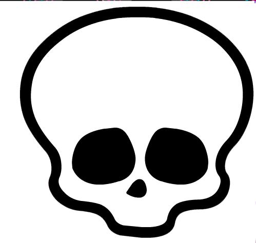 Monster High Skull For Kids - Tattoo De Monster High (499x474)