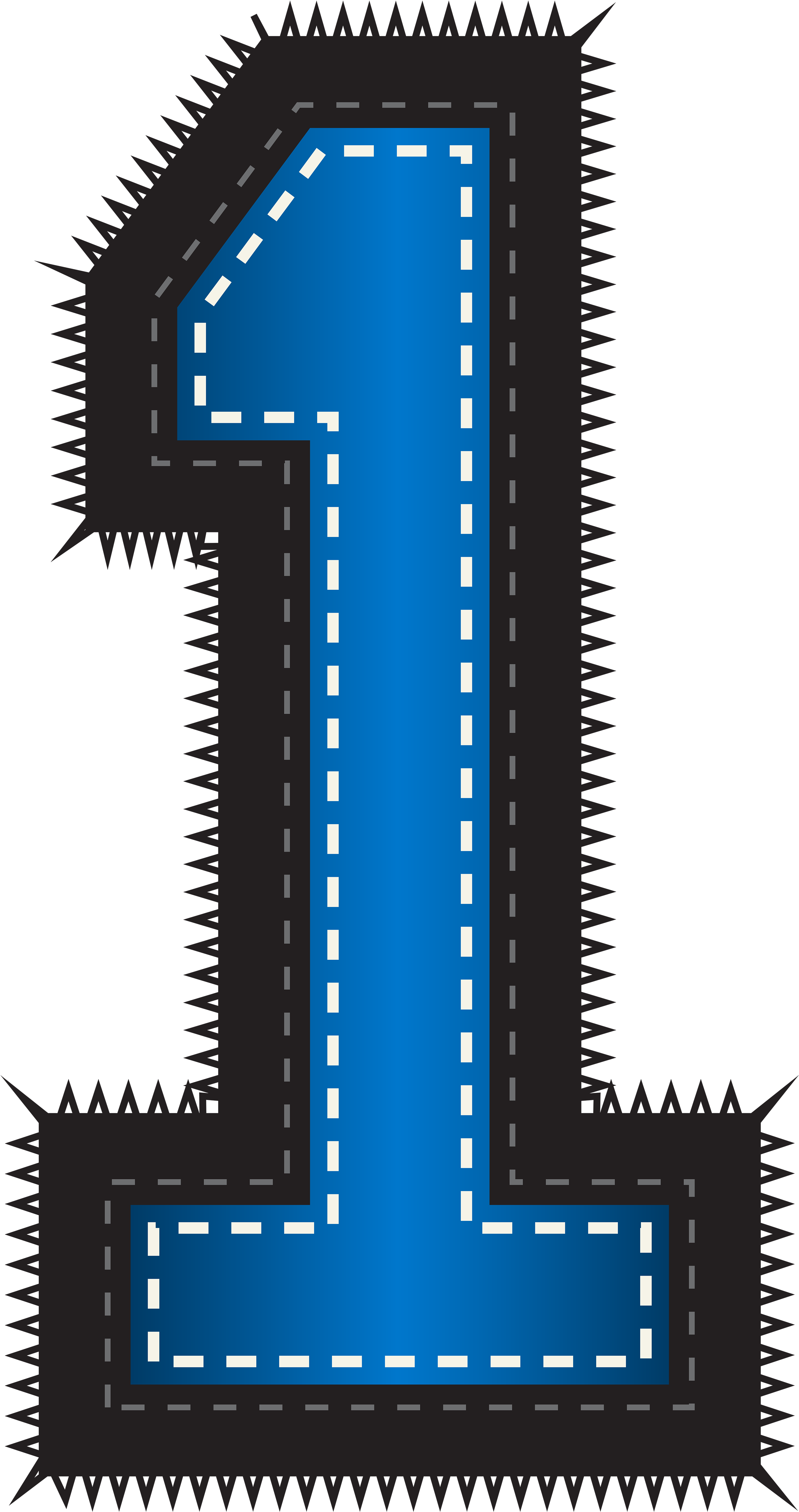 Remarkable Number One Clipart Blue Sport Style Png - Number One Clip Art (2642x5000)