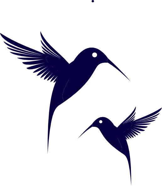 Blue Humming Bird Clip Art - Bird (516x594)