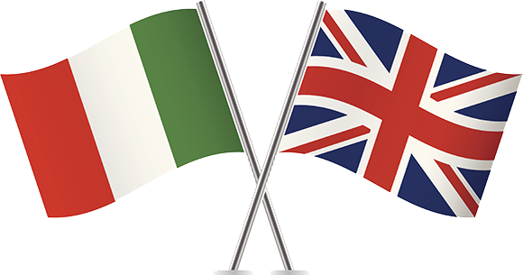 Italian And British Flags - Department For International Development (580x305)