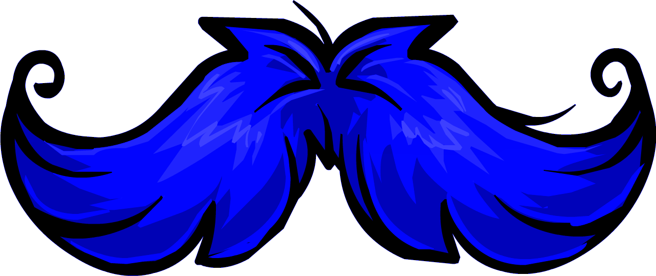 Neon Clipart Mustache - Club Penguin Blue Item (1279x538)