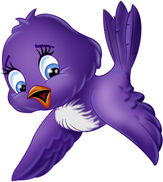 Flying Bird So Cute - Bird Cartoon Png (600x600)