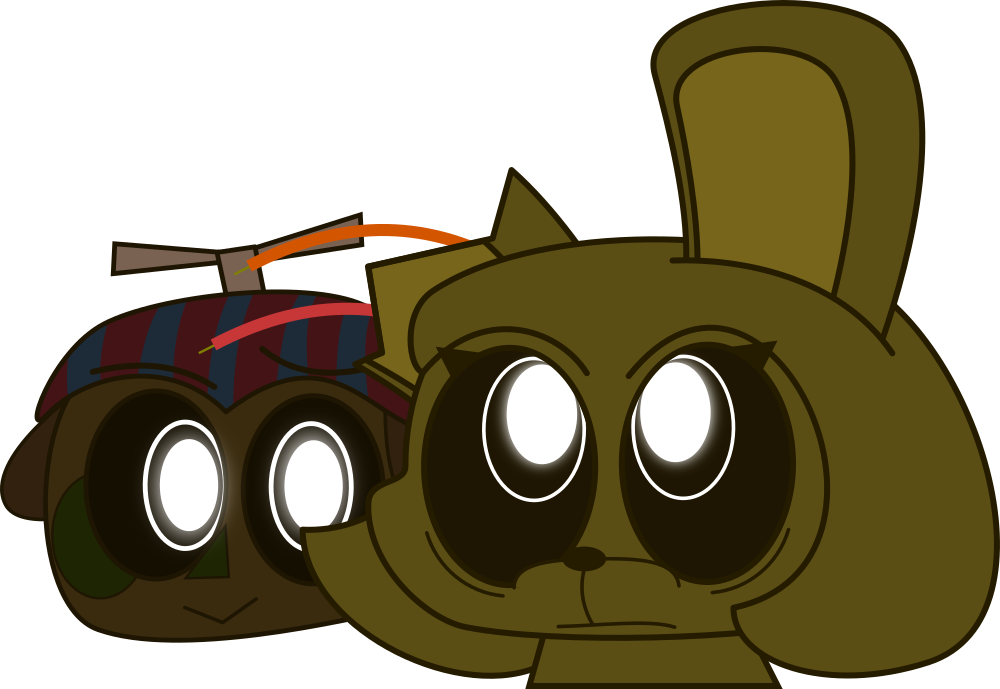Artworkan Old Springtrap And Phantom Bb Doodle - Cartoon (1000x689)