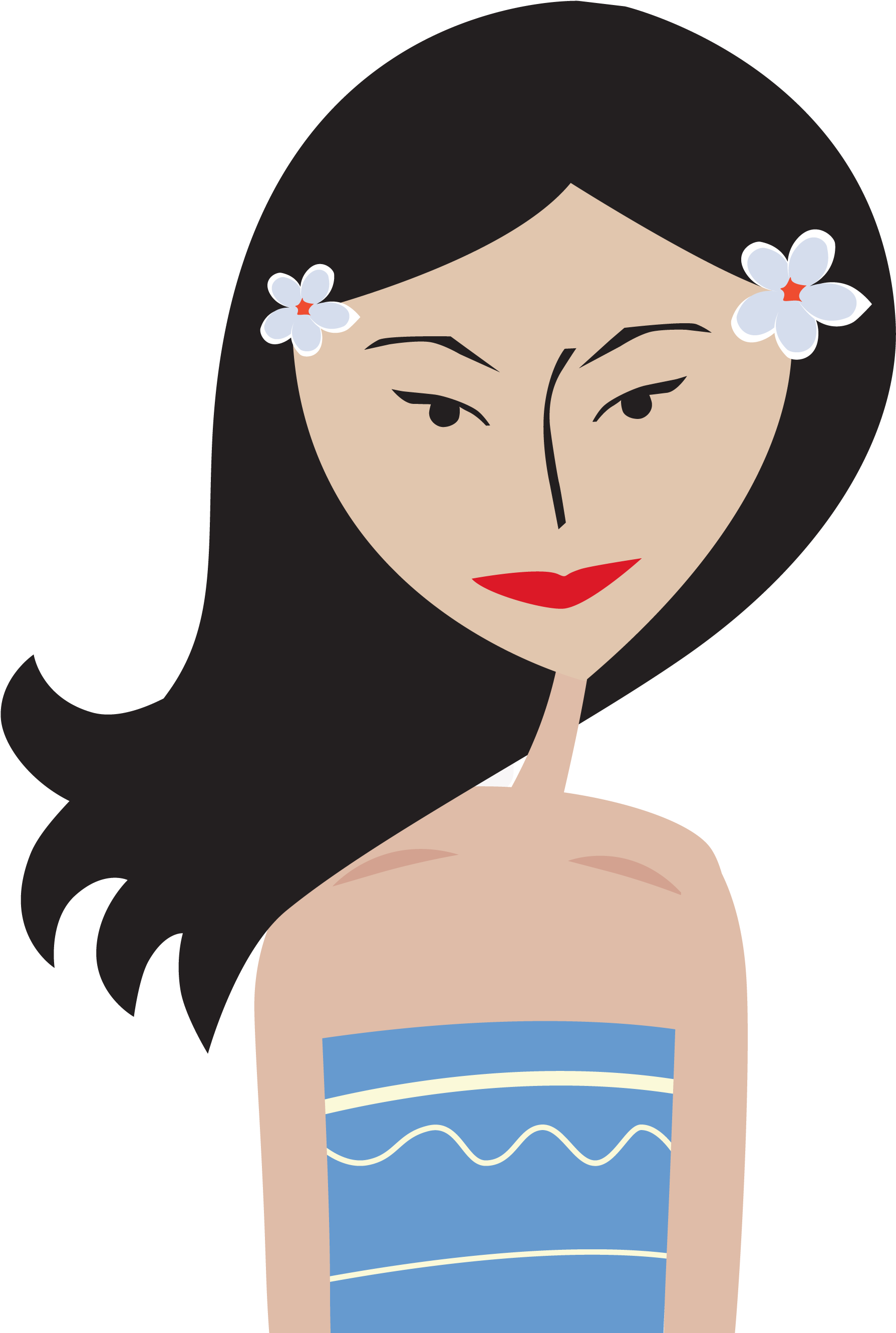 Skinsolutionsgals Black Hair Towels Blue Palesk - Black Hair (1797x2659)