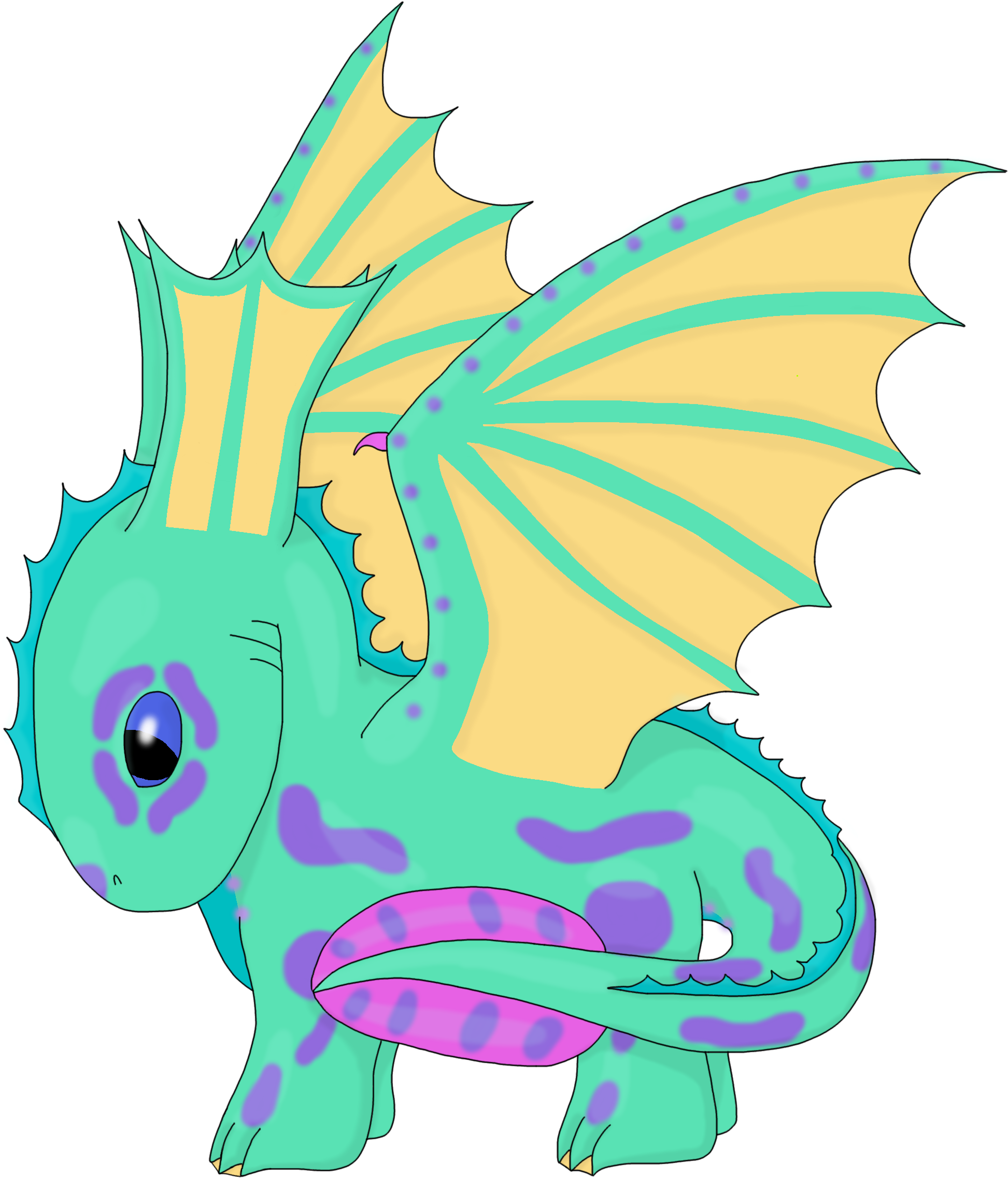 Jade And Her Mate Seaweed - Cartoon (2023x2400)