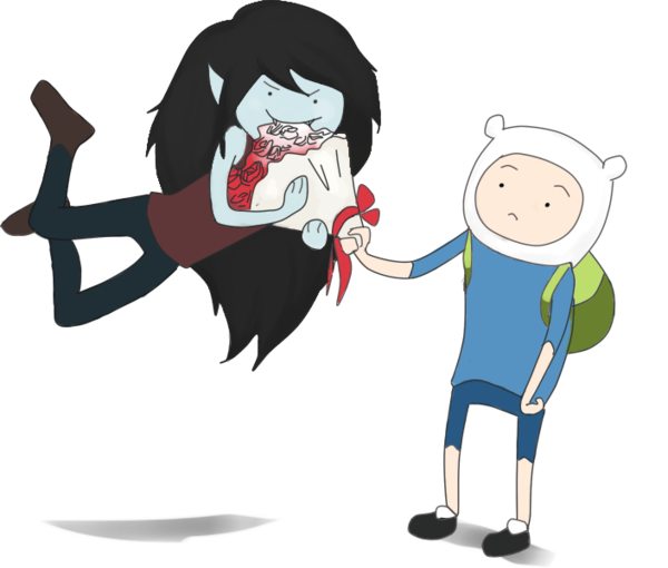 Finn And Marceline By Meryo - Marceline The Vampire Queen (600x510)