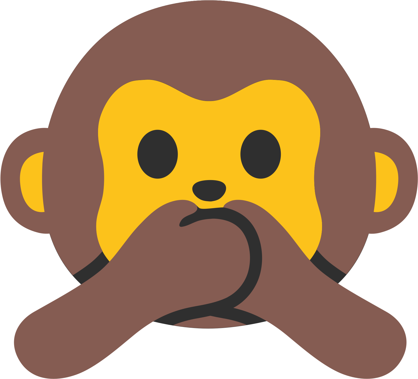 Open - Speak No Evil Monkey Emoji (2000x2000)