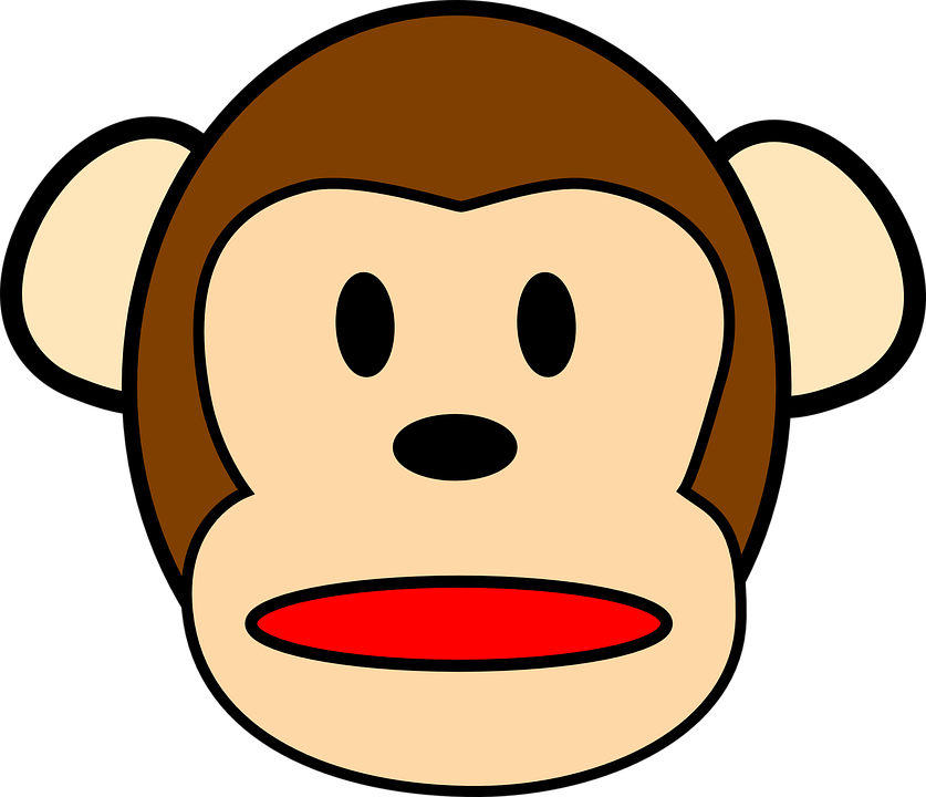 Chimpanzee Surprised Clip Art At Clker - Monkey Face Clip Art (1920x1650)