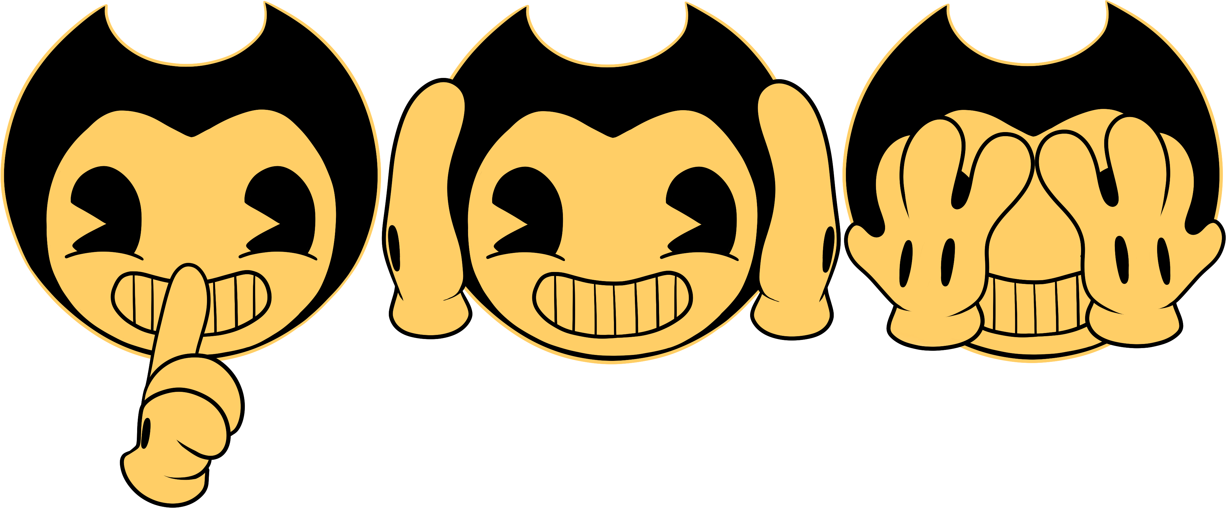 Gisselle50 318 17 Speak No Evil, Hear No Evil, See - Bendy And The Ink Machine Evil Bendy Costume (4089x1829)