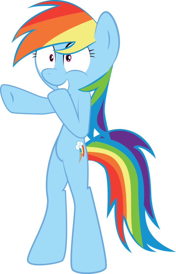 Amused Rainbow Dash By Hoodie-stalker - Rainbow Dash Blue Hoodie (716x1115)