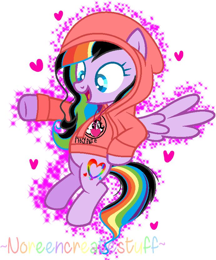 Rainbow Heart's Hoodie By Noreencreatesstuff - Art (772x838)
