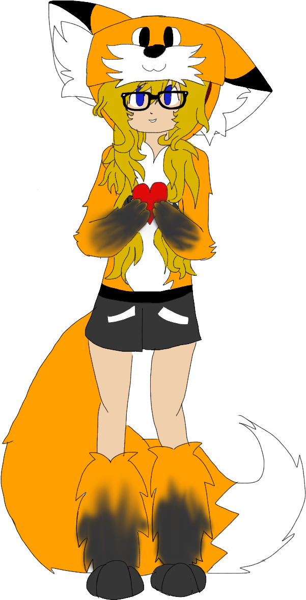 Fox Hoodie - Cartoon (663x1206)