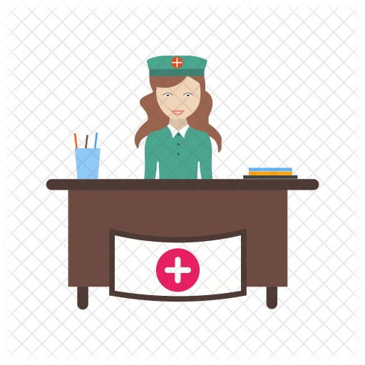 Hospital Reception Icon - Receptionist (512x512)
