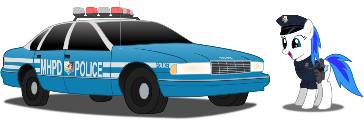 Bronyvagineer, Caprice, Car, Chevrolet, Clothes, Cop - Cartoon Police Car Transparent (1280x439)