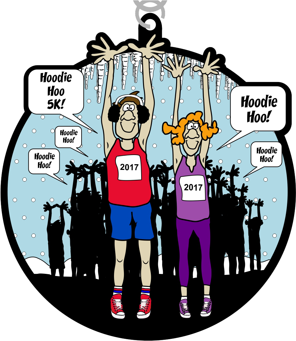 Hoodie-hoo 5k - Denver - Cartoon (1051x1101)