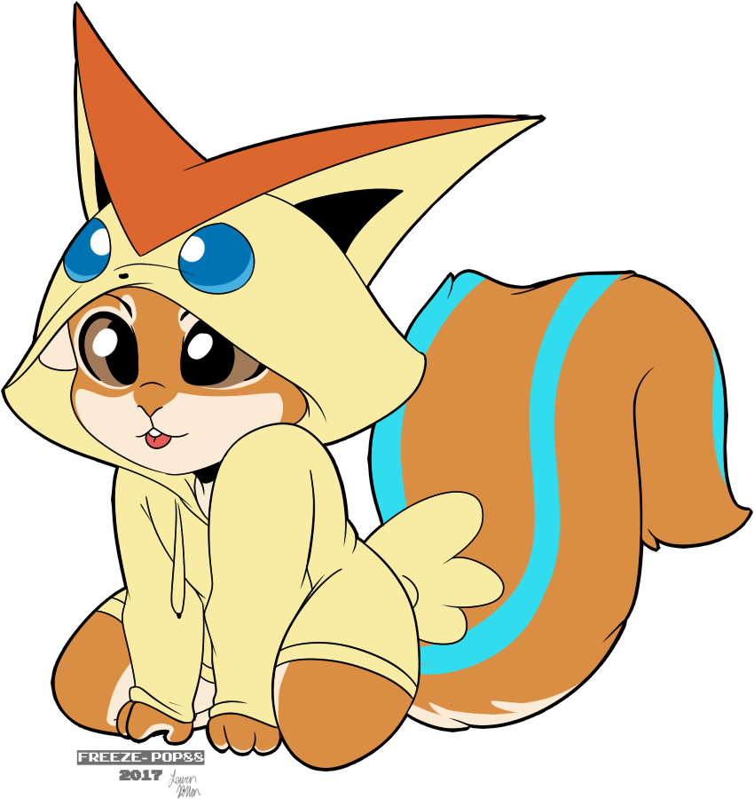 Victini Hoodie - Cartoon (1093x1057)