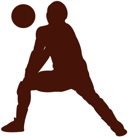 Bump Volleyball Clipart - Volleyball Player Silhouette Png (512x512)