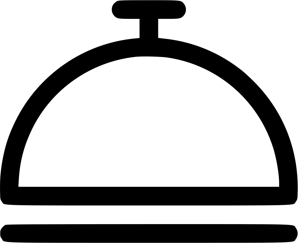 Tool Outline Of Hotel Reception Or Covered Food Tray - Tray (981x798)