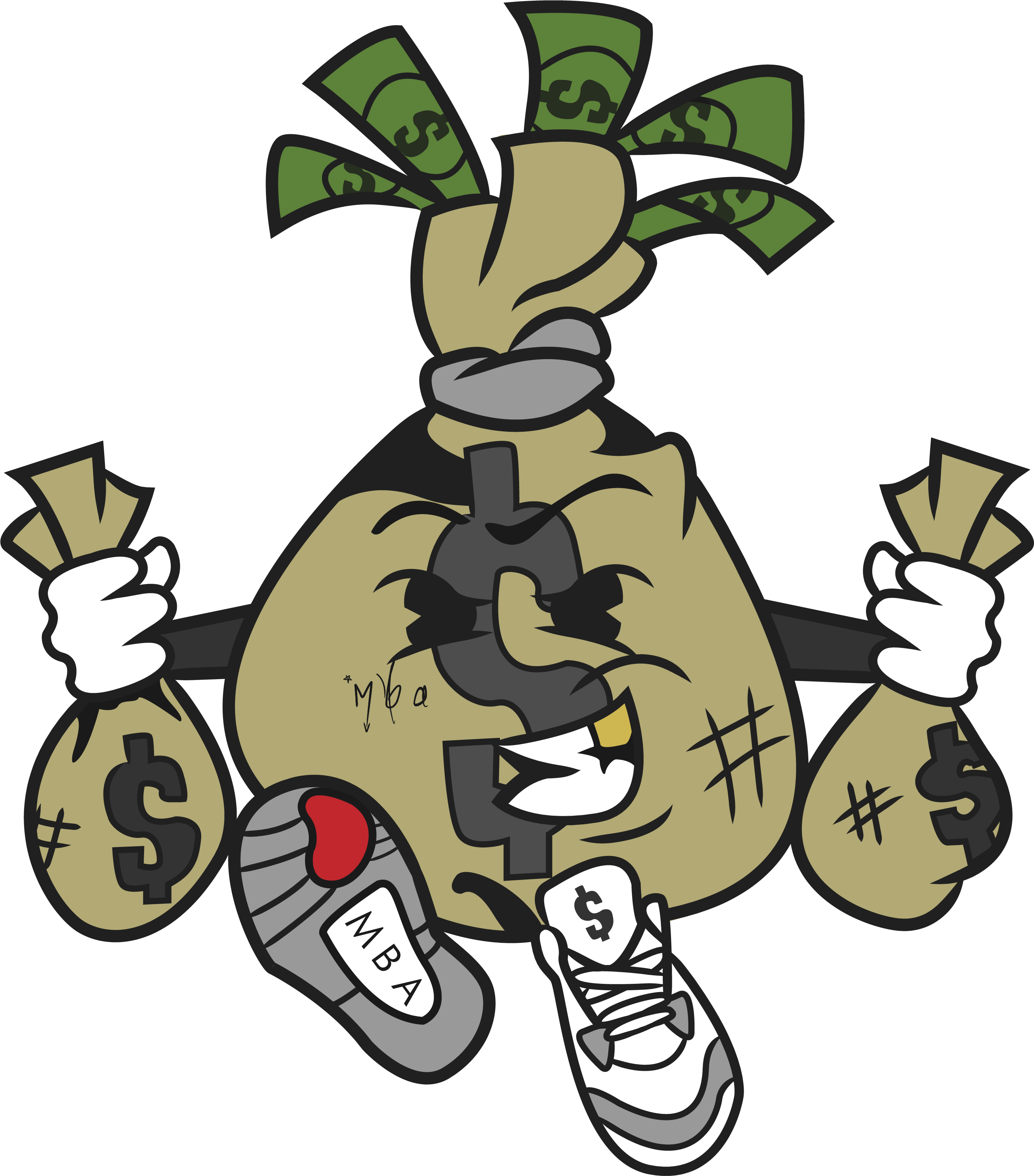 Money Bagz Apparel - Cartoon (3600x3600)